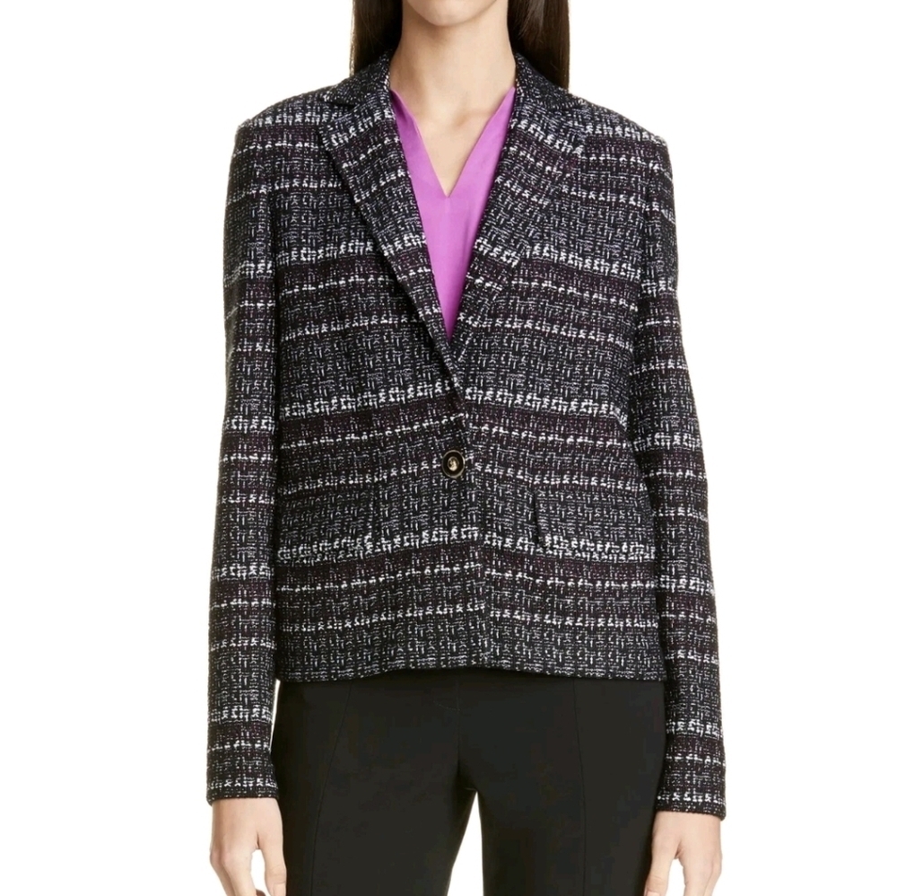 ST. JOHN Boucle Tweed Jacket - Size 8